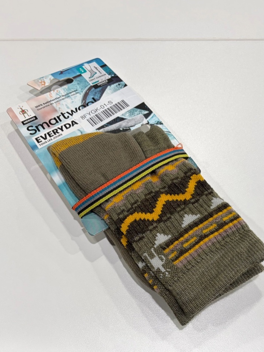 SmartWool Men's Small Everyday Hudson Trail Socks Merino Wool Brown Crew NWT